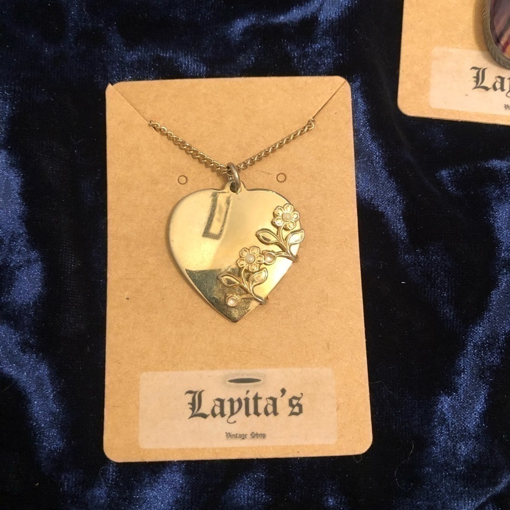 Gold tone Heart necklace